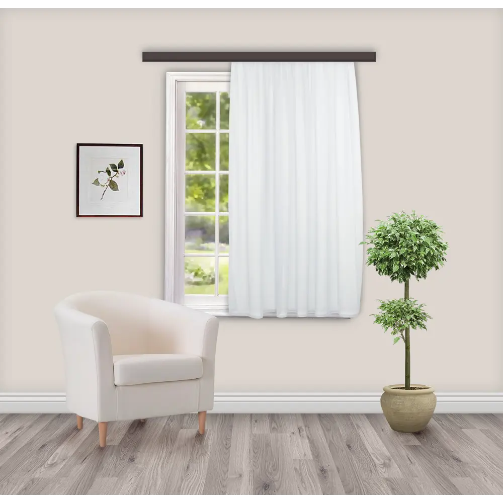 WITERRA Тюль «Лён» с подшивкой 250x180 см - воздушная текстура для гостиной 82038321 STLM-0018156 - Вид №5