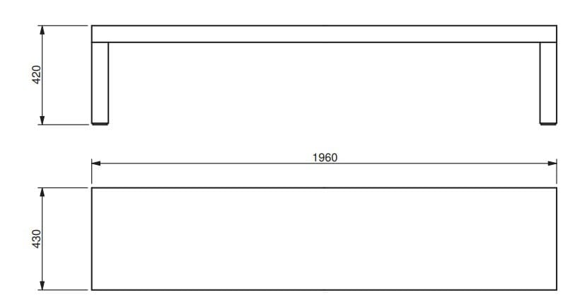Деревянная скамья без спинки Quinze & Milan кемпинг ARCH-00056783 - Вид №2