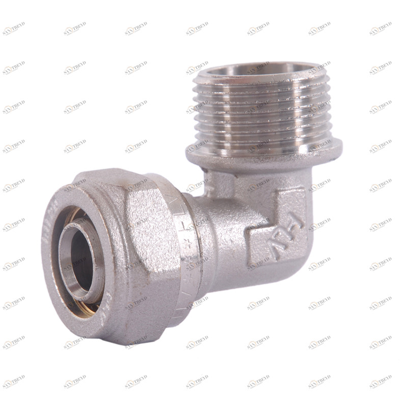 HLV-114353.№.05 Угольник обжимной HLV  с переходом на наружную резьбу 