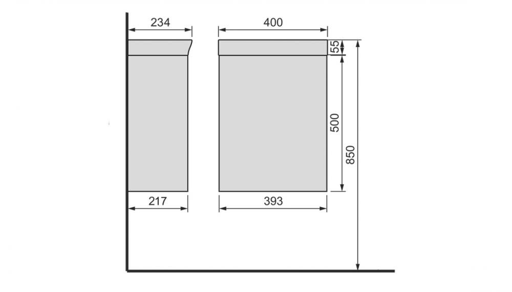 tpBIO.40-21 Тумба под раковину подвесная Velvex Bio Santreyd - Вид №3