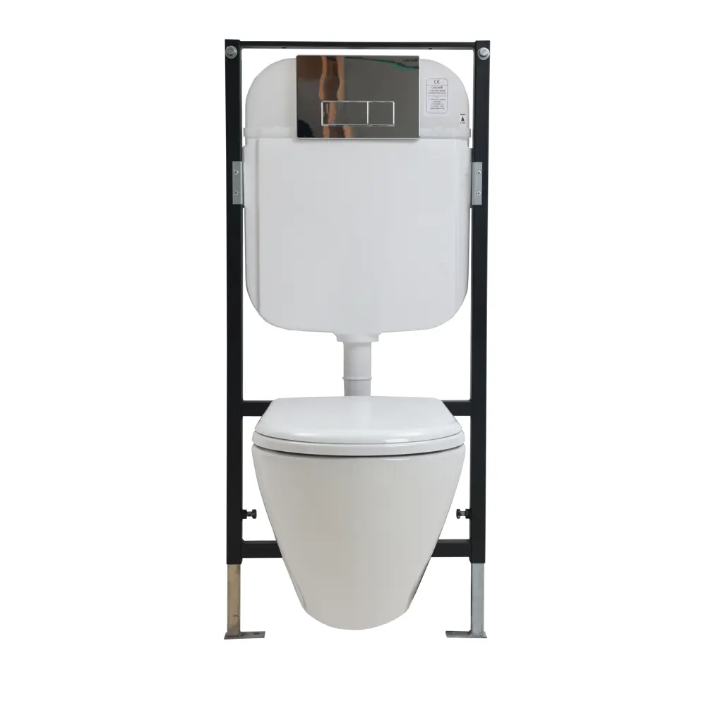 Комплект инсталляция с унитазом Creavit Terra TP325-11CB00E-0000, с микролифтом, клавиша цвет хром 89348662 STLM-2158332 