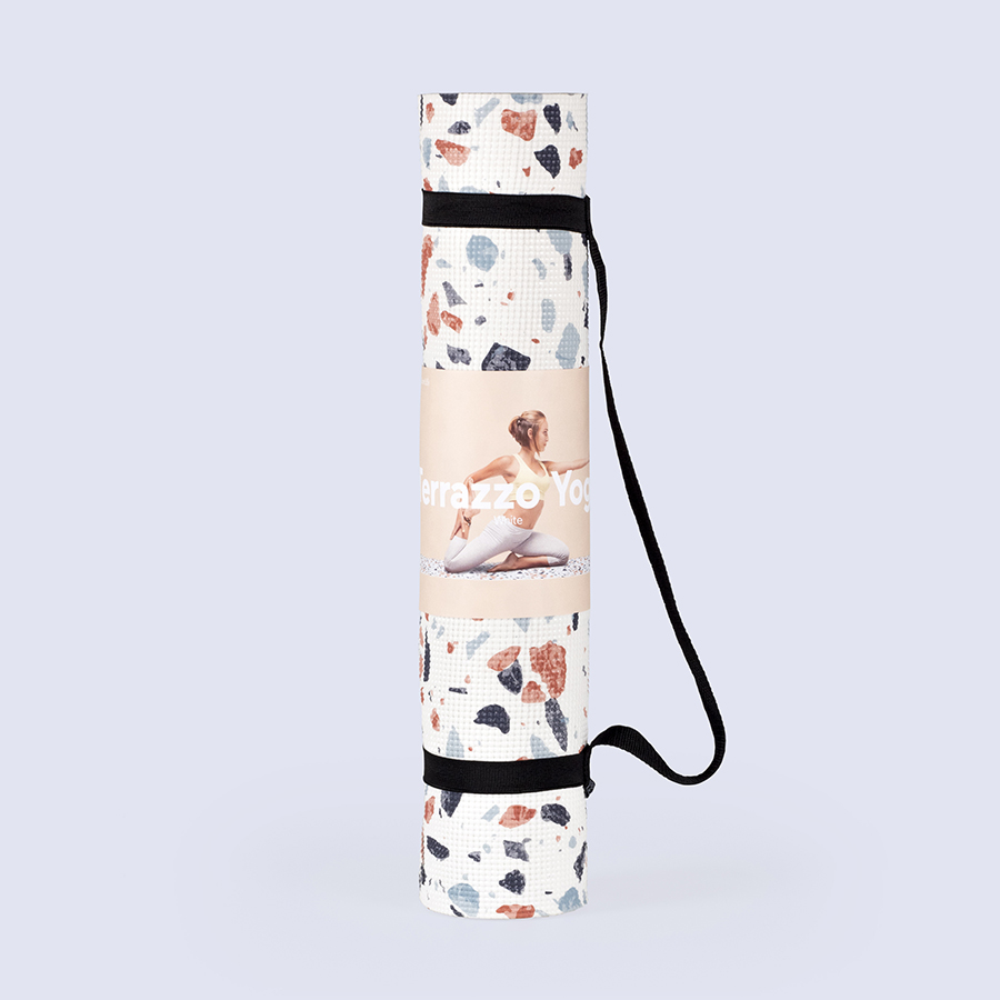 DYYOGAMTW Коврик для йоги terazzo yoga белый Doiy 