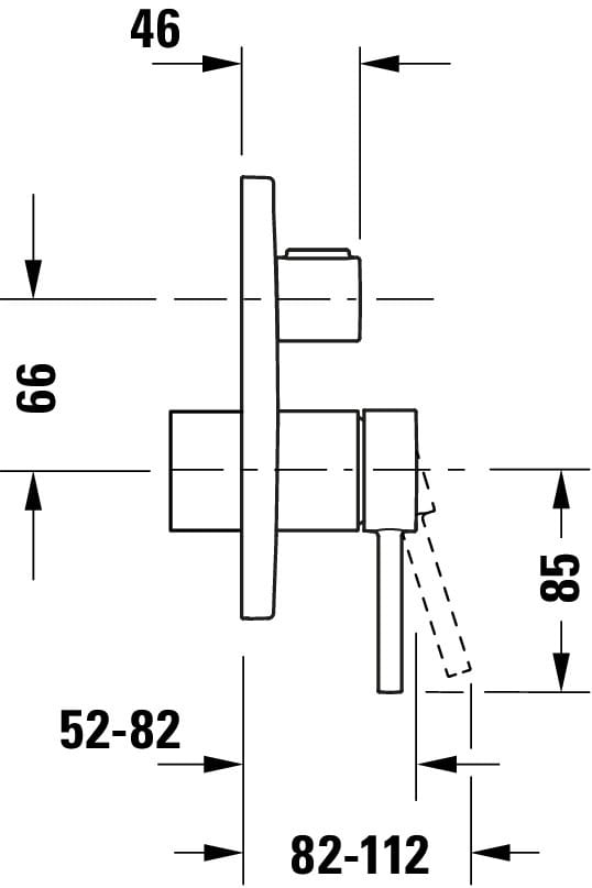 Смеситель для ванны с переключателем Duravit Circle ARCH-00071175 - Вид №1