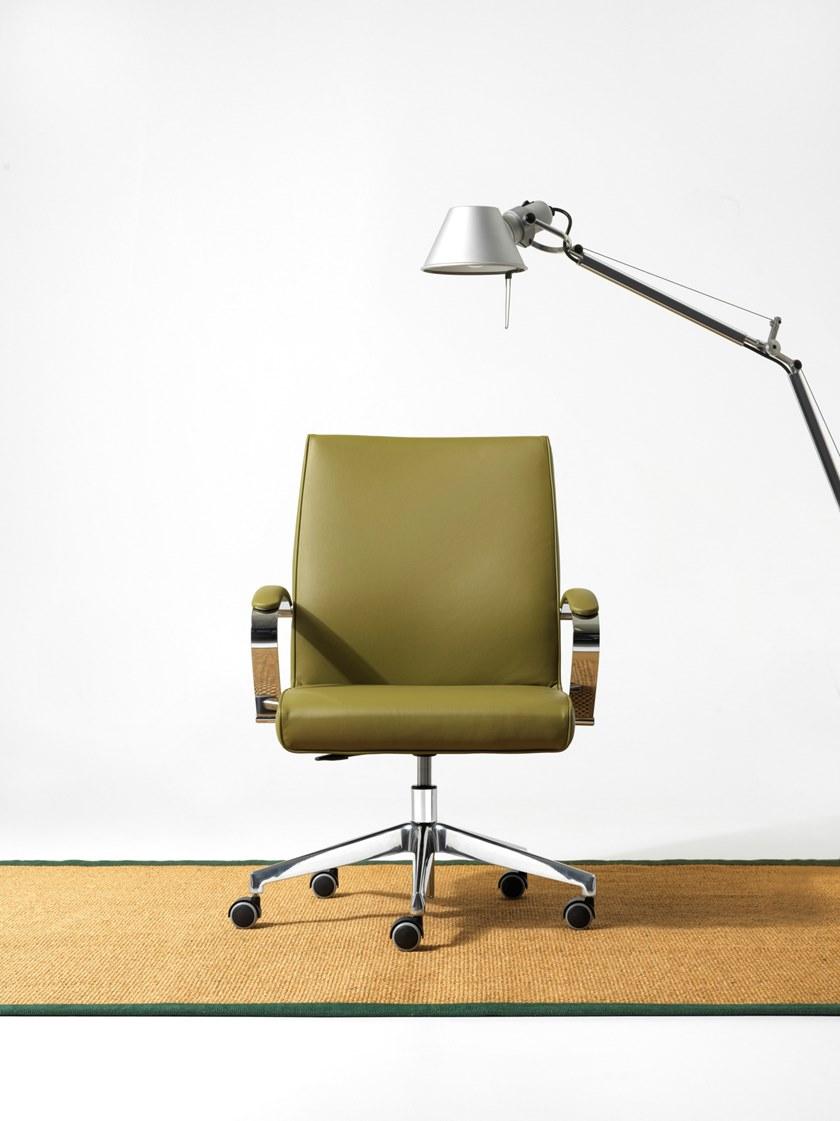 Diemme Офисное кресло из кожи с 5-ю спицами и подлокотниками Venus sun-id-1450064 - Вид №3