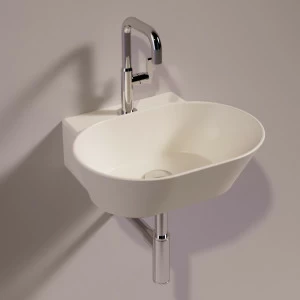 WA06SABBIAMATT Подвесная раковина настенная овальная Simas  бежевая