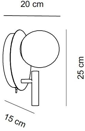 Alma light Настенный светильник из железа и алебастра Tribeca 4800028 - Вид №3