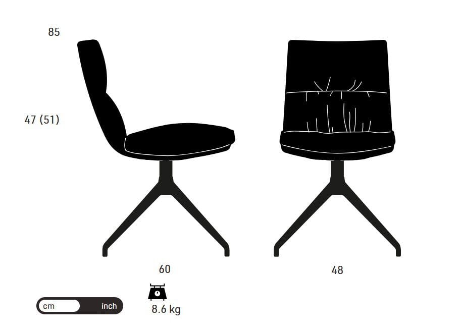 Мягкое вращающееся кресло KFF Faye Casual ARCH-00140778 - Вид №1