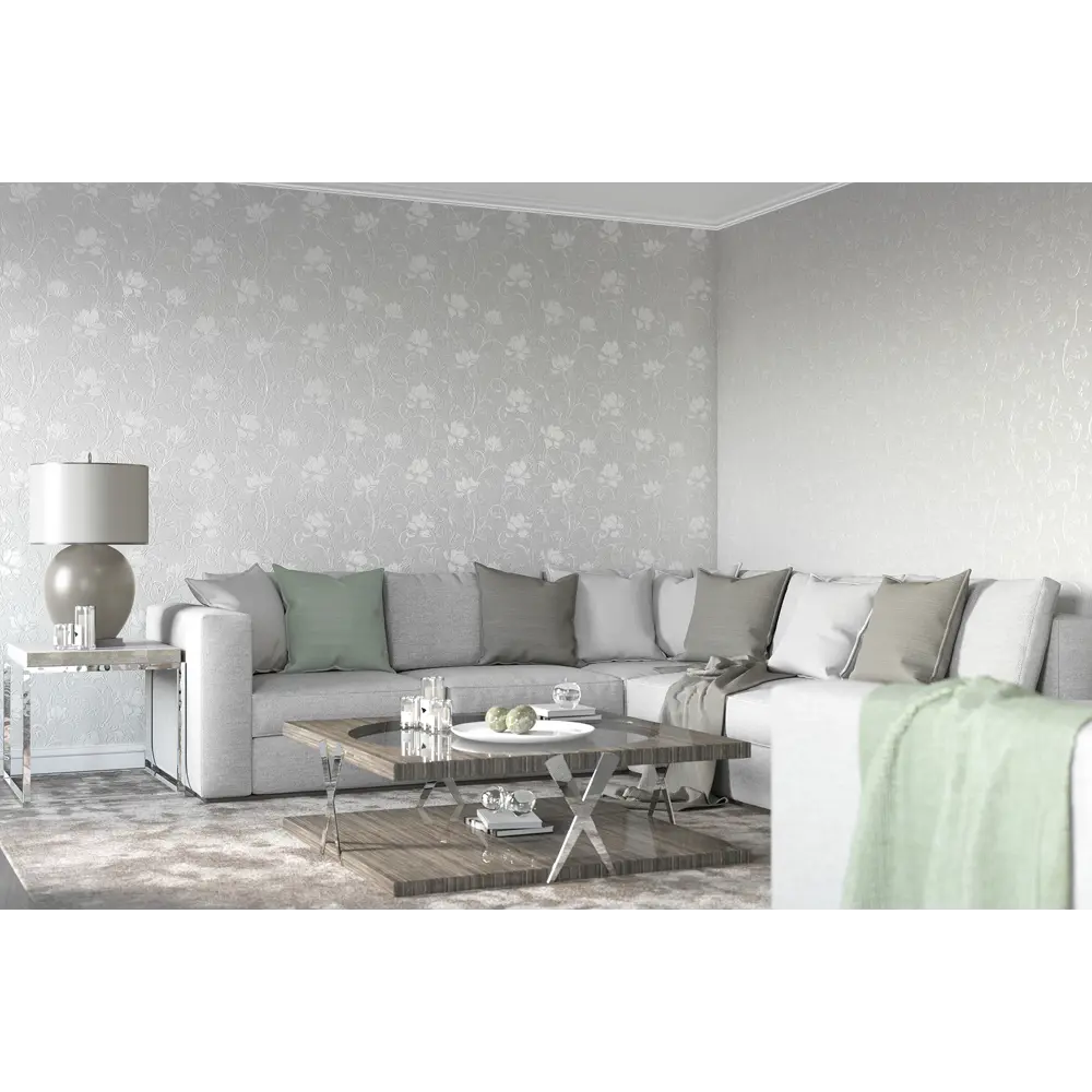 Обои флизелиновые Палитра Lilium серые 1.06 м PL71051-14 82091798 STLM-2013236 - Вид №3