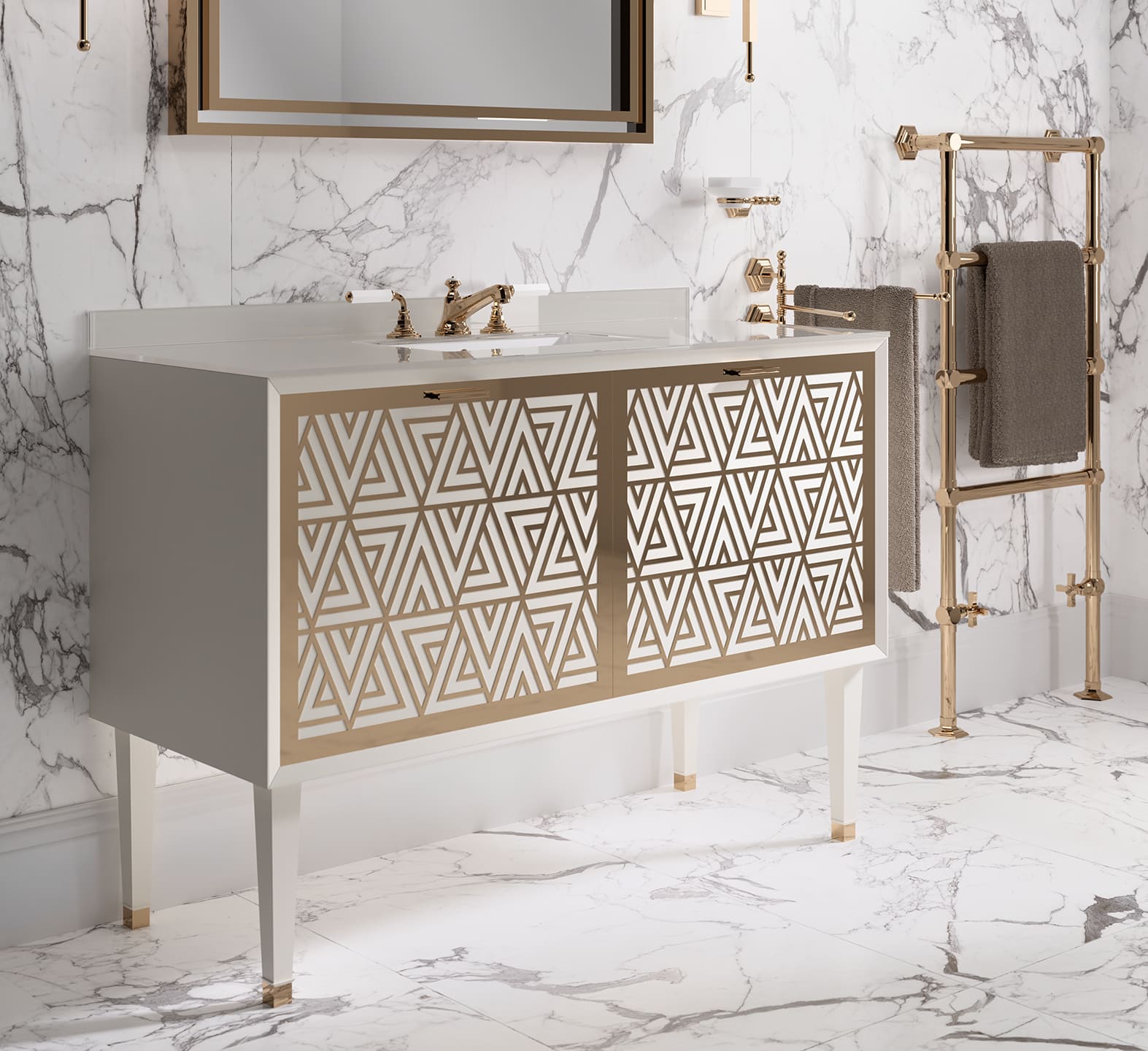 Деревянный напольный умывальник с дверцами Park Avenue CORA 2S ARCH-00075880 - Вид №2