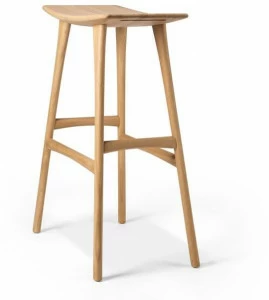 Ethnicraft Табурет из тикового дерева с подставкой для ног  53034/53041