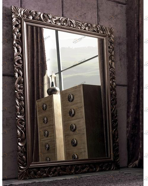 CorteZari Зеркало прямоугольное с рамой Zoe gold 348