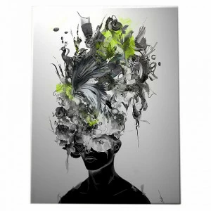 Картина 100х80 см Taegesschu by Archan Nair ICON DESIGNE  096866 Зеленый;серый;разноцветный