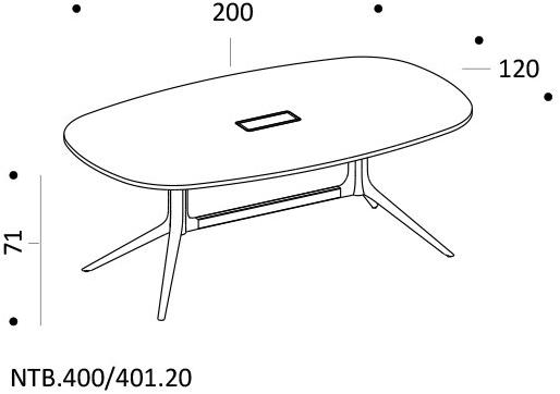 ICF Прямоугольный стол для совещаний, регулируемый по высоте, с системой управления кабелями Notable sun-id-1370700 - Вид №8
