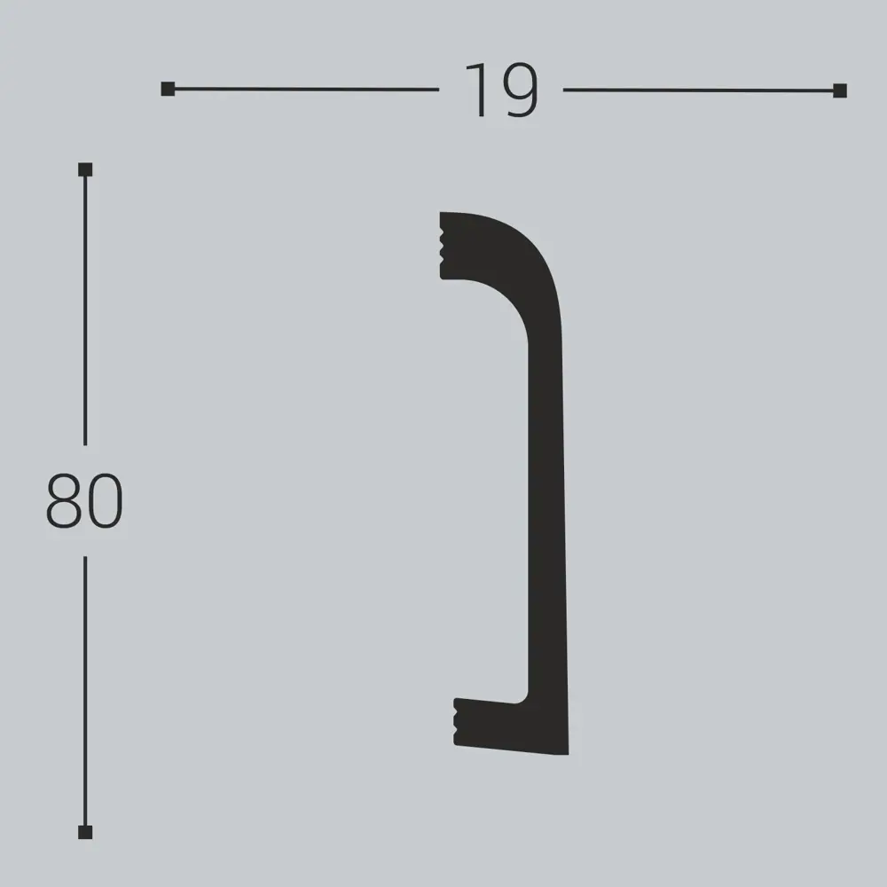 Плинтус Bello Deco 80x19x2000 мм ударопрочный влагостойкий дюрополимер орех айвори STLM-2085960 - Вид №2