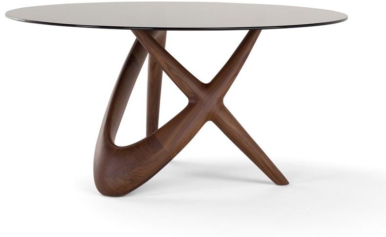 AMURA Круглый стол из дерева и стекла Nx sun-id-1515666 - Вид №1