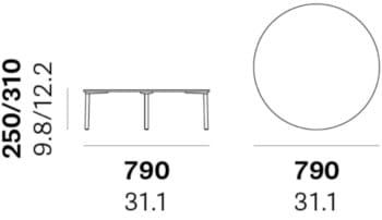 Низкий круглый журнальный столик из ламината Pedrali Buddy ARCH-00037118 - Вид №2