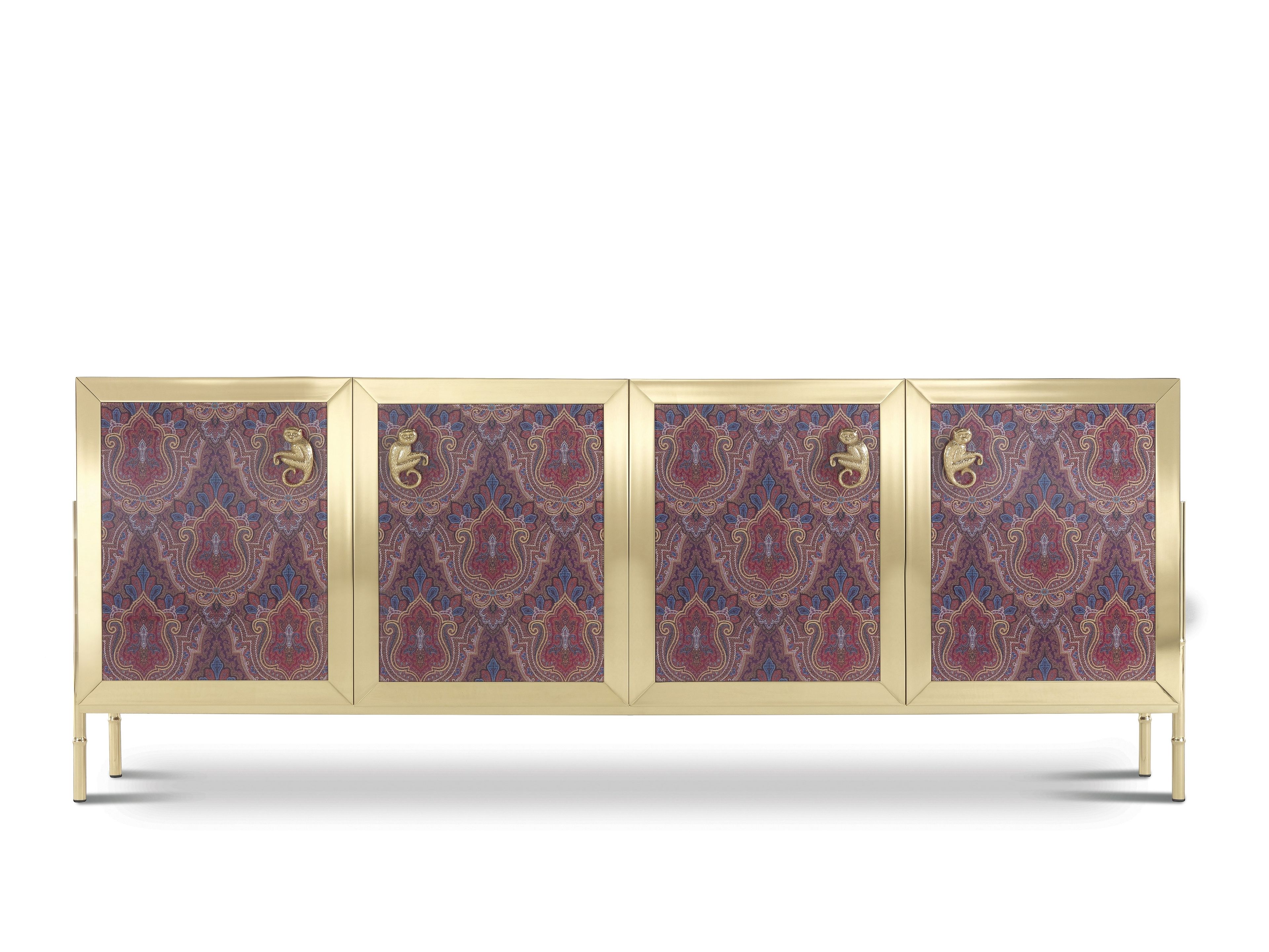 Шкаф из латуни и стекла с распашными дверями ETRO Home Interiors Janis ARCH-00056239