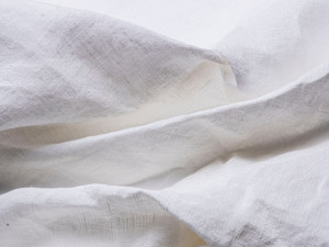 Льняная однотонная ткань