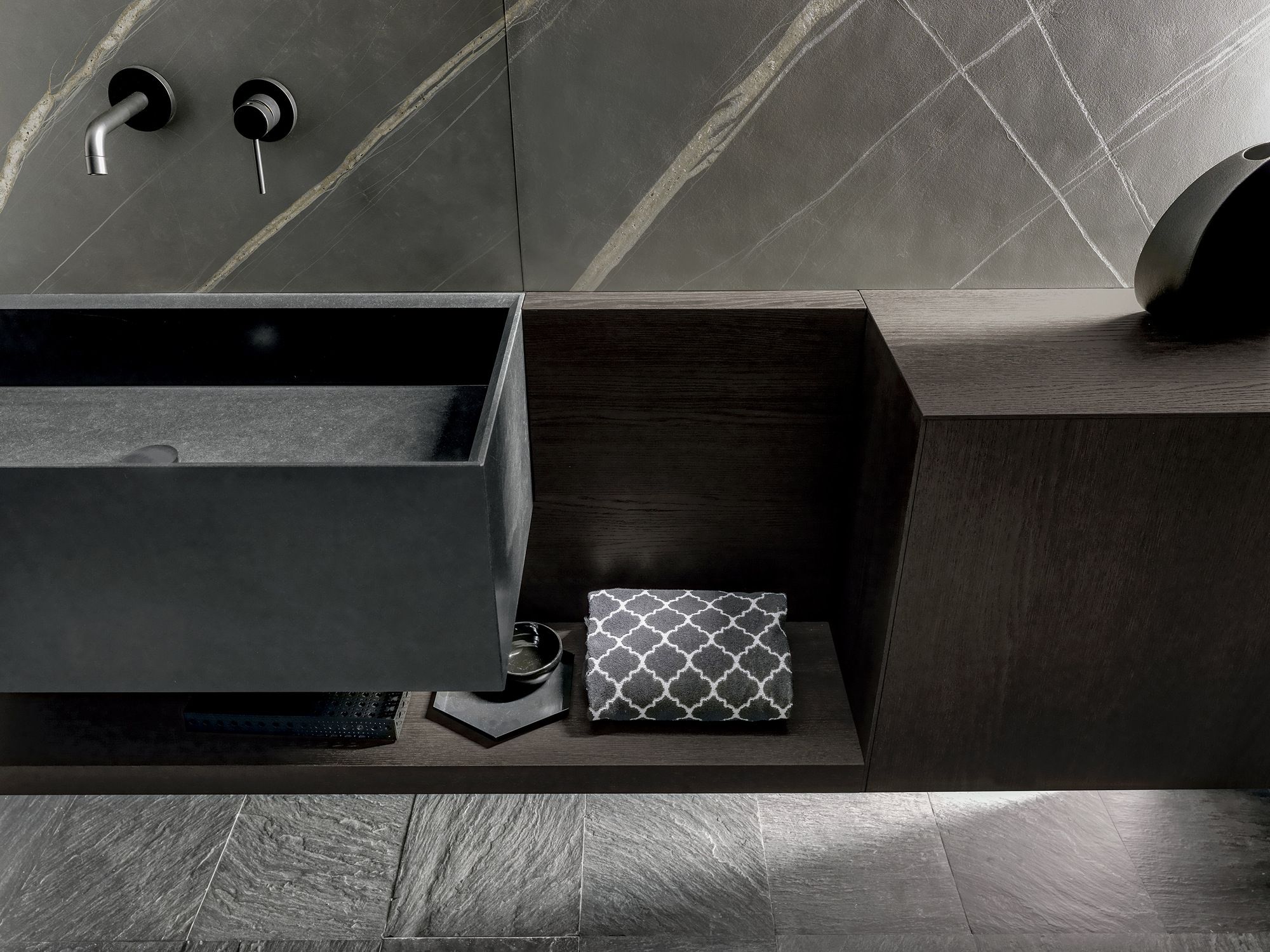 Подвесной шкаф для раковины из дуба со встроенной раковиной MODULNOVA MH6 ARCH-00095954 - Вид №5