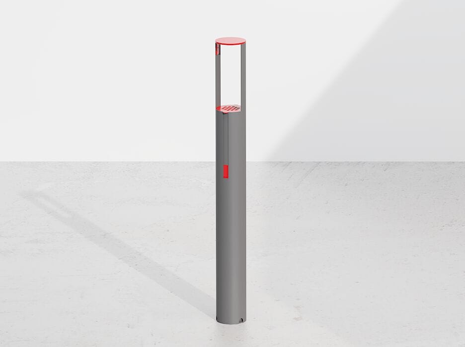 Металлическая пепельница для общественных мест DIMCAR CHARLIE ARCH-00100767 - Вид №1