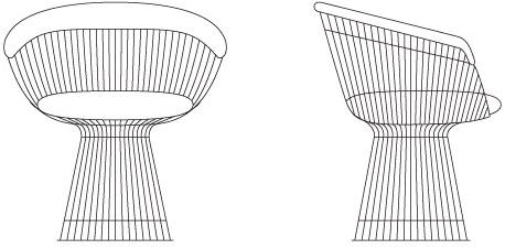 KNOLL Стул из стали с подлокотниками Platner sun-id-1419326 - Вид №15