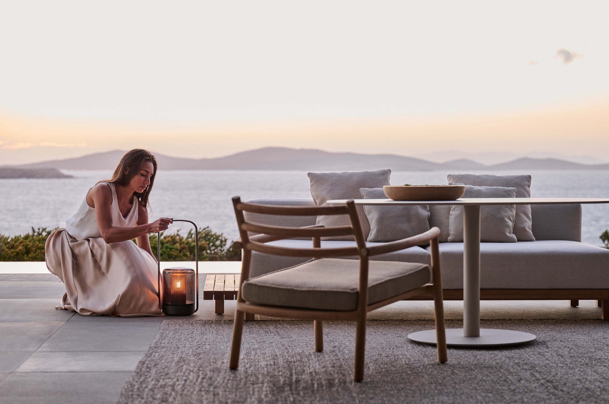 Керамический овальный садовый стол TRIBÙ T-Table ARCH-00016564 - Вид №3