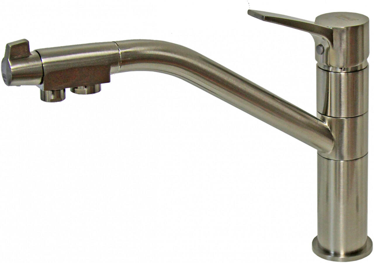 Смеситель ZorG Clean Water ZR 401 KF NICKEL для кухонной мойки, никель