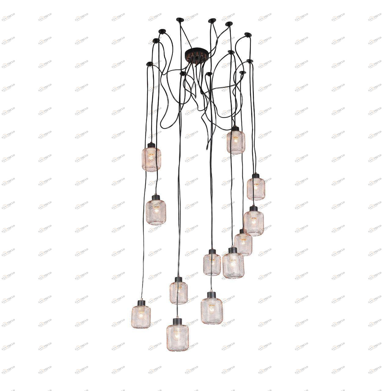 Подвесная люстра ST Luce Forto SL193.303.12 ST LUCE ДИЗАЙНЕРСКИЕ, FORTO 118212 Латунь 