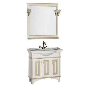 Комплект мебели Aquanet Валенса 90 белый краколет/золото