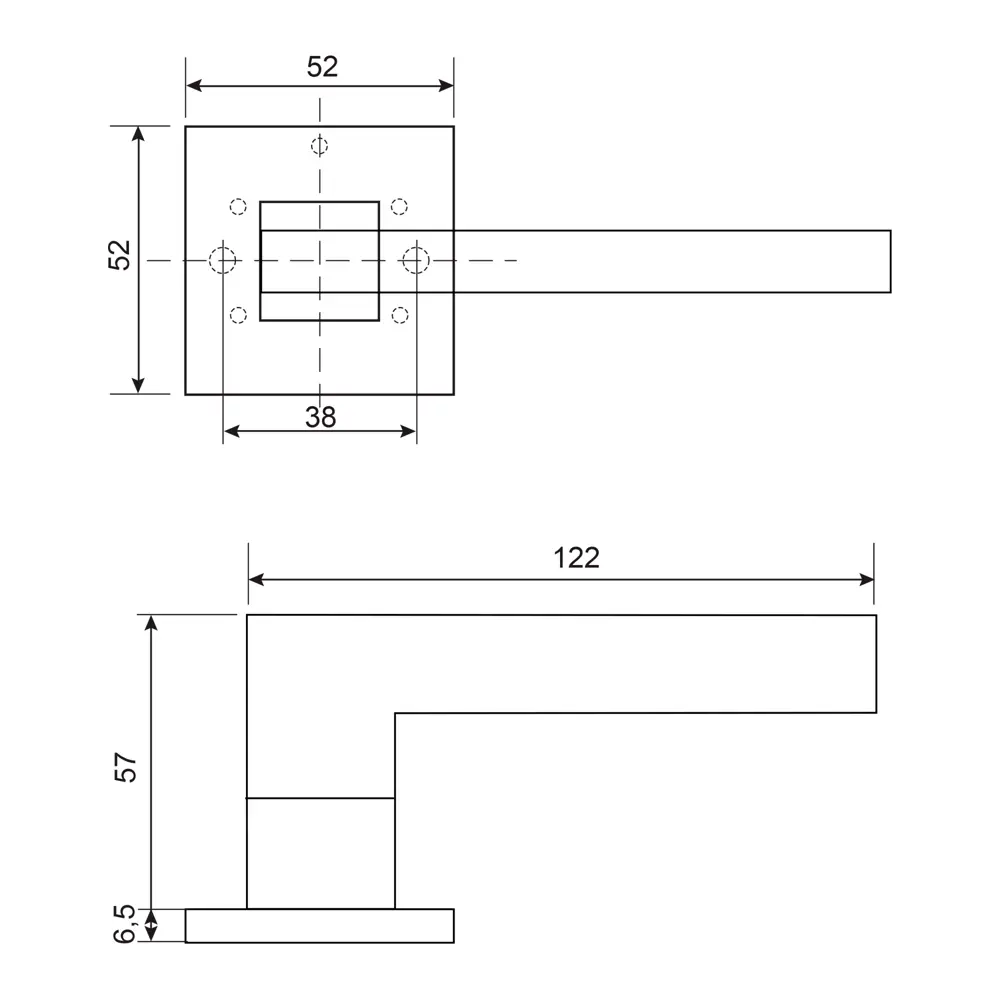 Дверная ручка на розетке Armex H-30095-P без запирания цвет никель STLM-2081895 - Вид №8