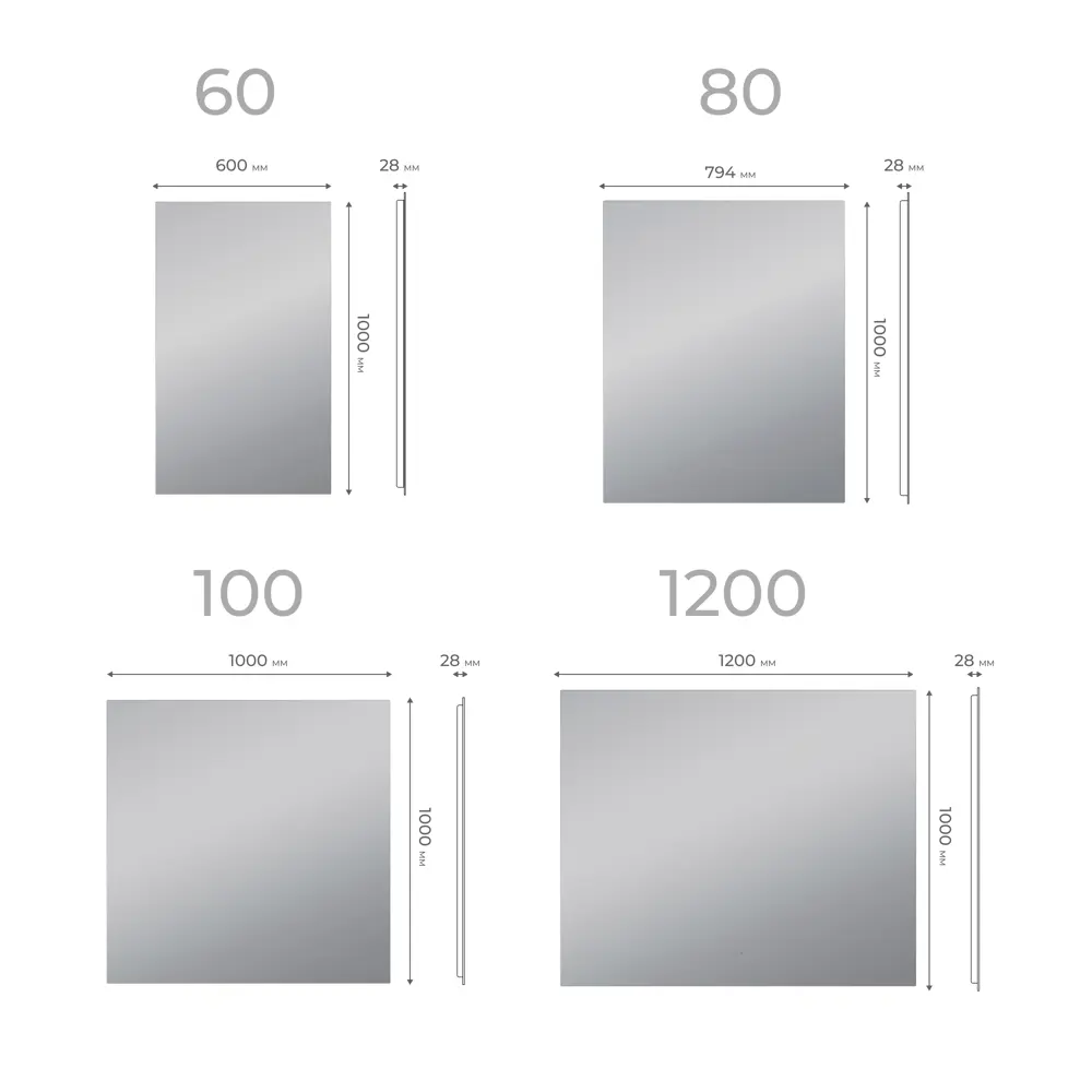 Зеркало Vigo Shine Classic с LED-подсветкой 80×100 см для ванной 83685352 STLM-0043462 - Вид №5