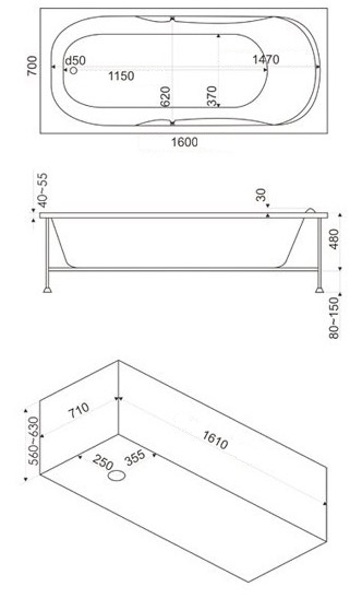 ВС00049 Ванна Bas Рио Santreyd - Вид №1