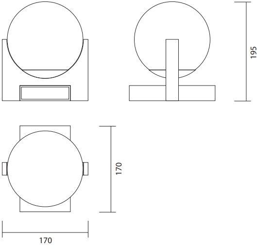 Pascal & Philippe Настенный светильник из опалового стекла и основание из алюминия и дерева Juliette sun-id-1457910 - Вид №5