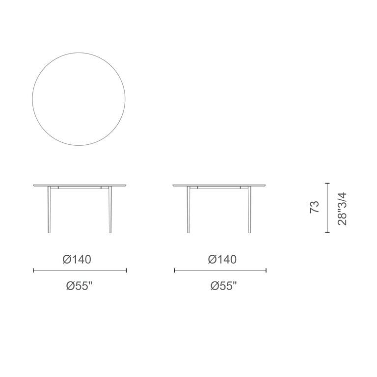 Круглый стол из ясеня CAPPELLINI OPENUP ARCH-00105101 - Вид №1
