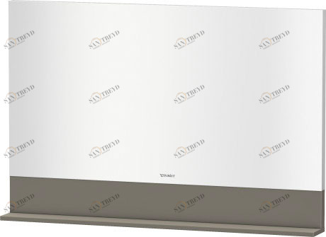 VE757008989 Vero Зеркало с полочкой внизу Фланелево-серый глянцевый лак Duravit