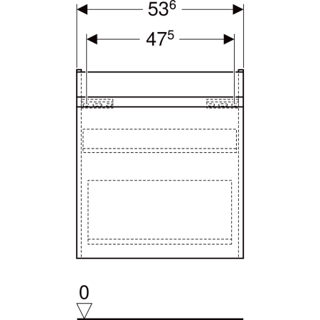 501.909.00.1 Шкафчик для раковины Geberit Renova Plan, с одним выдвижным ящиком и одним внутренним выдвижным ящиком Geberit  - Вид №46