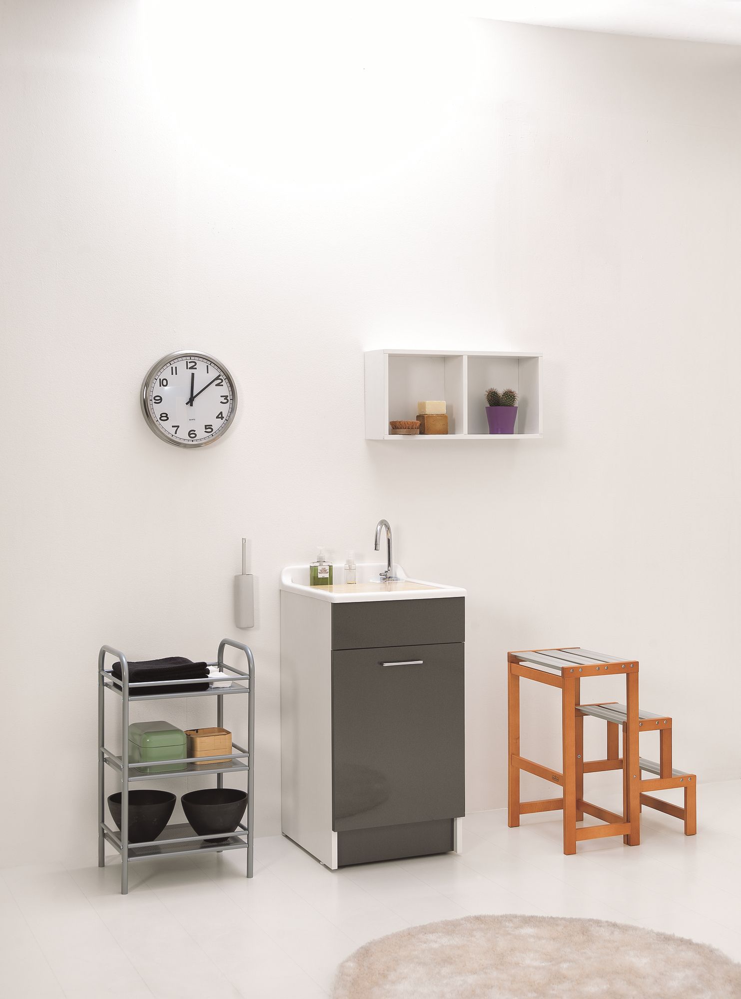 Шкаф для белья из ДСП с бельевой стойкой COLAVENE Jolly Wash ARCH-00149787 - Вид №4