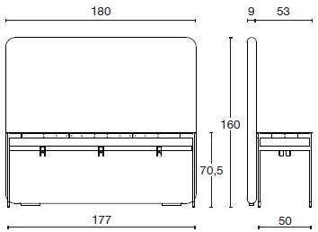 Diemme Рабочее место с металлическим основанием и верхней частью из hpl Snake sun-id-1397341 - Вид №3