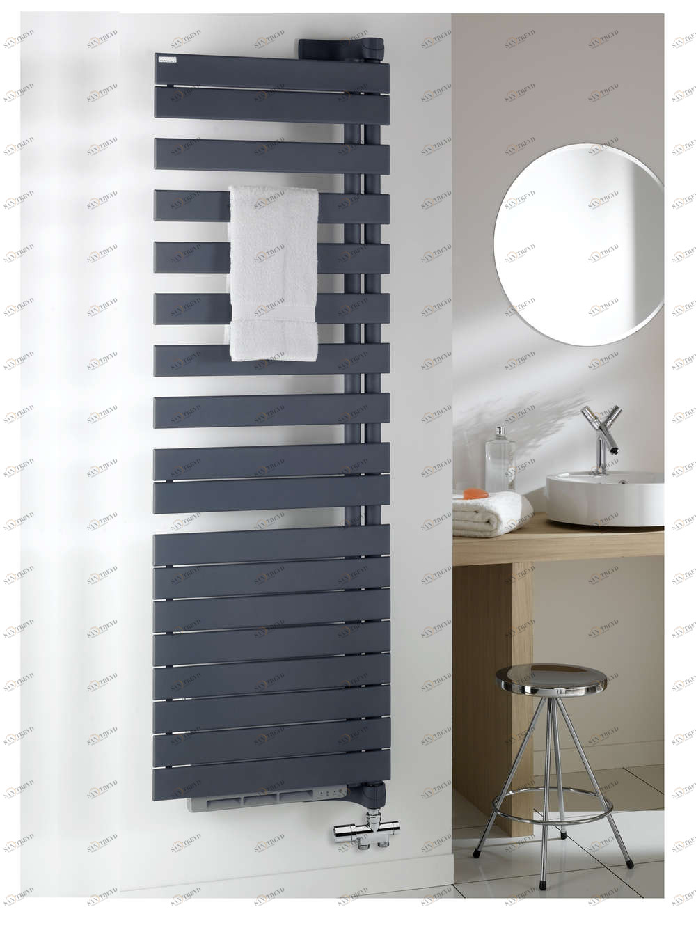 Водяной радиатор XRR177-055IFS Régate Twist +Air, pivot à droite (Avec soufflant) Acova 1773 