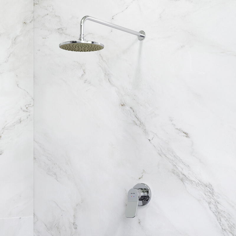 FB85A2R000 набор: см-ль д/душа верхний душ 220 мм держатель д/верхн.душа хром шт. AM.PM X-Joy  - Вид №1