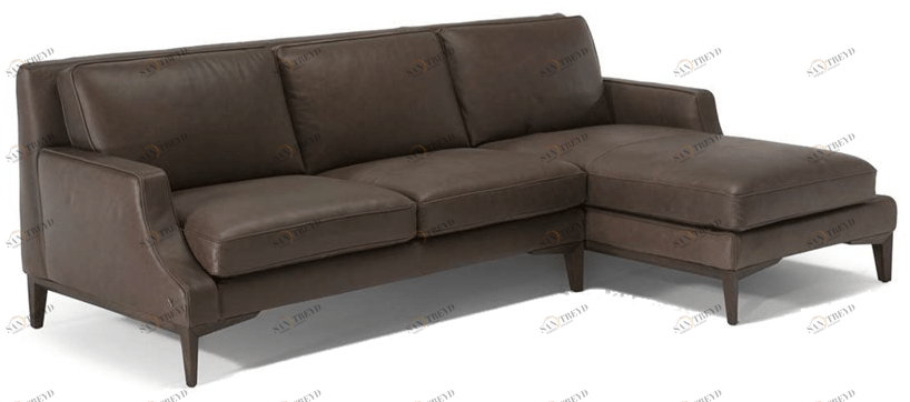 Natuzzi Модульный кожаный диван с шезлонгом Winston sun-id-1447509