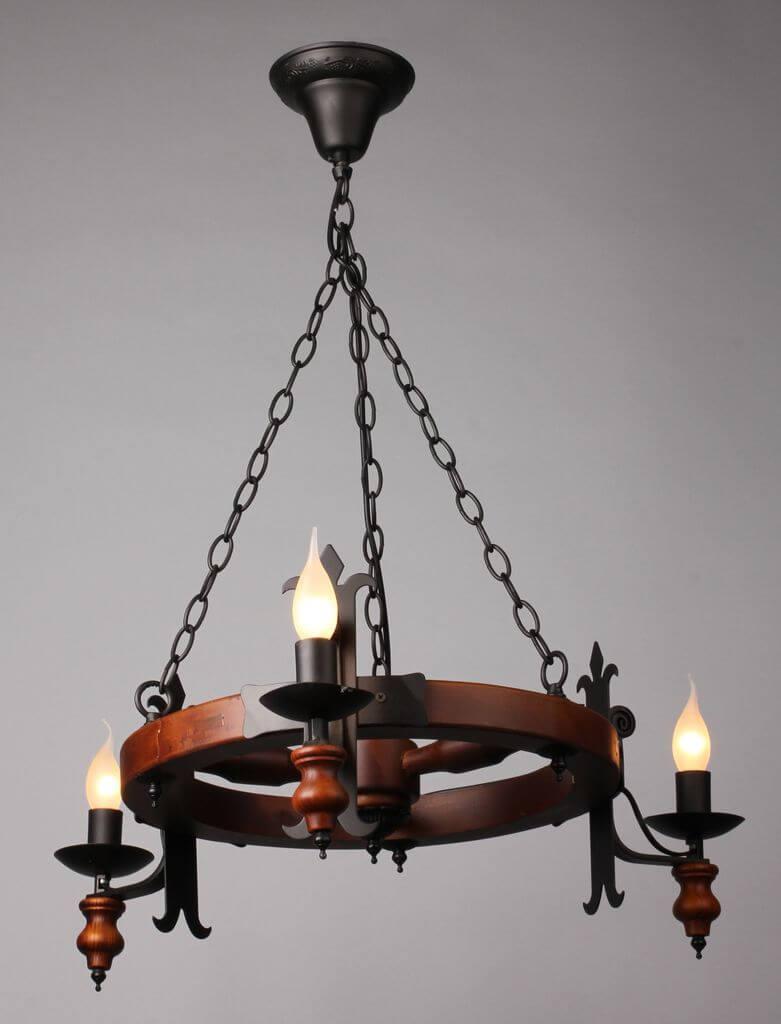 Подвесная люстра Omnilux OML-58603-03 OMNILUX ДИЗАЙНЕРСКИЕ 184647 Коричневый  - Вид №1