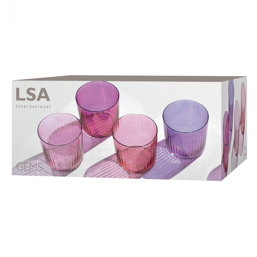 G060-09-149 Набор из 4 тумблеров gems 310 мл гранат LSA International  - Вид №6