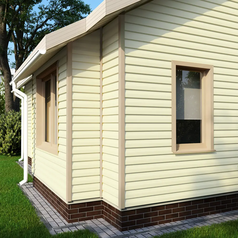 Сайдинг ПВХ брус 2700х203 мм желтый, 0.548 м2 FINEBER STLM-2035249 - Вид №3