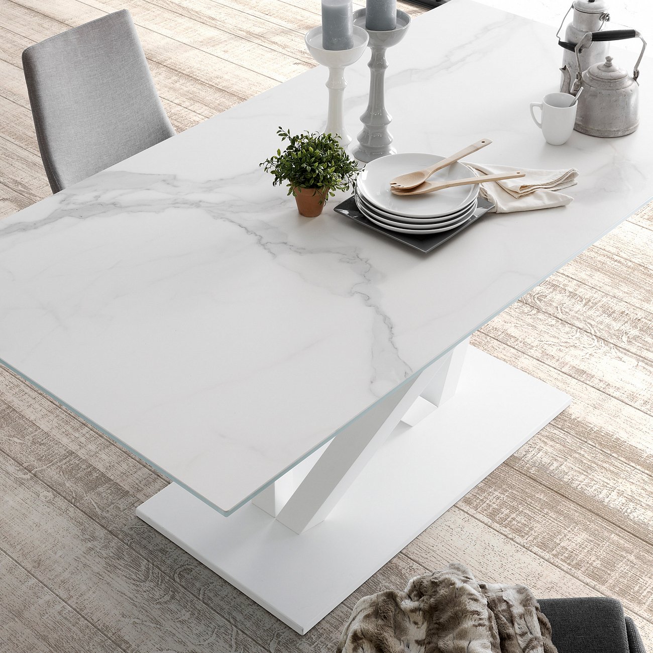 Подсвечник керамический серый Movie от La Forma LA FORMA MOVIE 00-3865142 Серый  - Вид №3