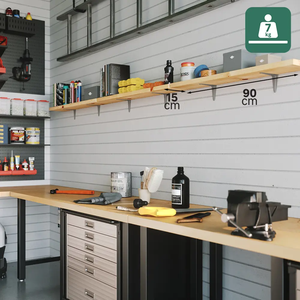 Утилитарный кронштейн Normo 7.5x10 см нагрузка до 7 кг цвет серый Santreyd STLM-2157843 - Вид №5