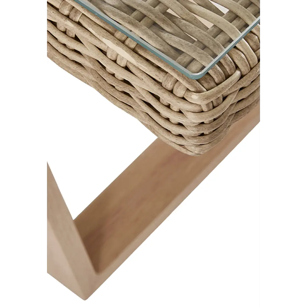 Стол садовый NATERIAL Medena с ротанговым плетением и стеклянной столешницей 82509552 STLM-0028915 - Вид №6