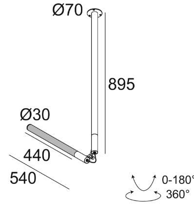 Регулируемый светодиодный потолочный светильник Deltalight XY180 ARCH-00072393 - Вид №10
