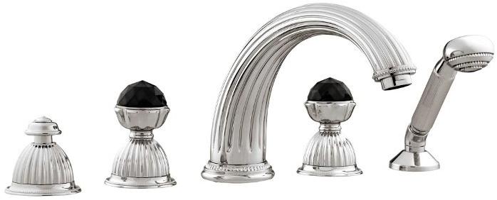 Bronces Mestre Комплект для ванны с 5 отверстиями, украшенный кристаллами swarovski® Artica sun-id-1460841 - Вид №3