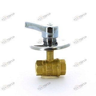 Кран шаровой ITAP под штукатурку с хромированной рукояткой 1/2'' 13812